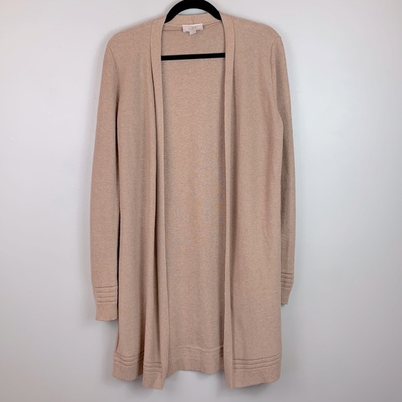 LOFT Outlet Long Knit Open Cardigan - Picture 4 of 7